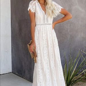 White Lace Maxi Dress